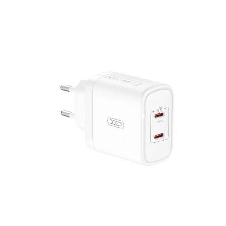 XO ŁADOWARKA SIECIOWA CE08 PD 50W 2X USB-C BIAŁA + KABEL USB-C - LIGHTNING