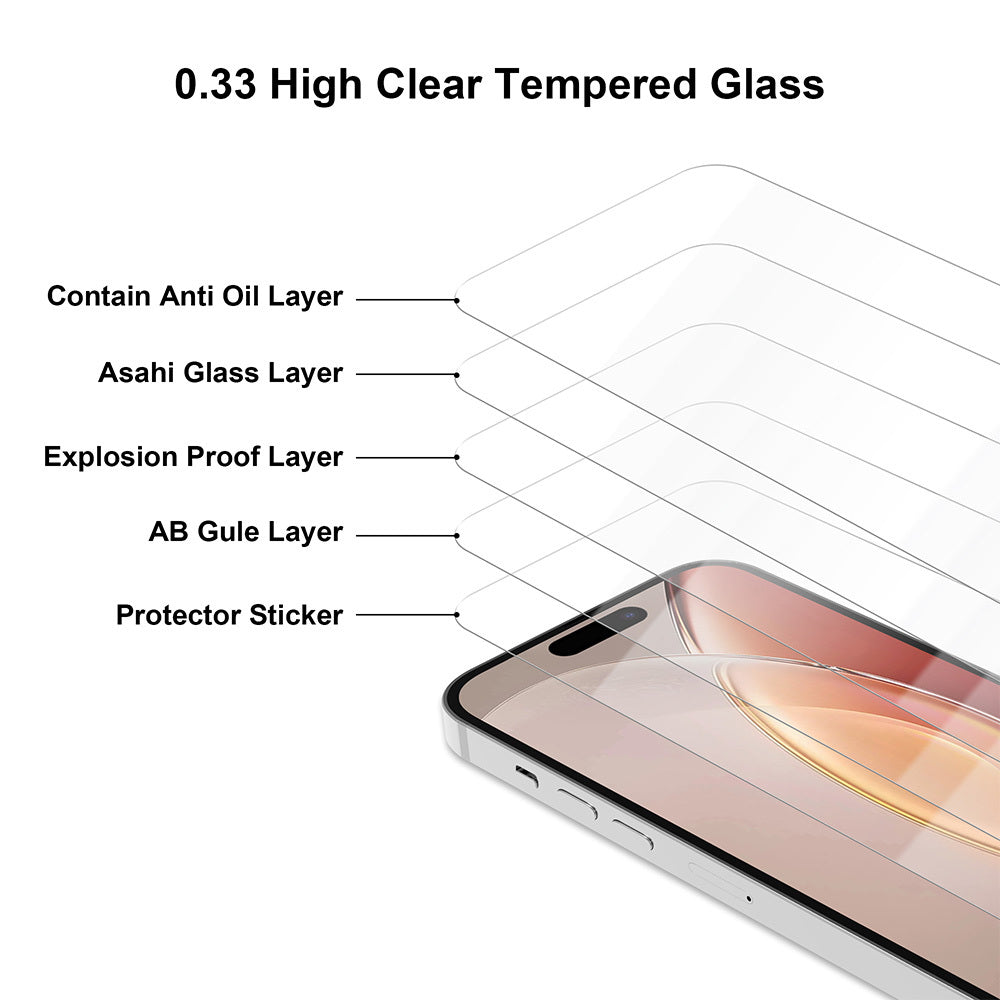 SZKŁO HARTOWANE 2,5D PREMIUM DO IPHONE 13 / 13 PRO 6,1'' / 14 / 16E 6,1''