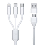 KABEL 3W1 3MK HYPER CABLE 3IN1 A/C TO C/MICRO/LIGHTNING 1.5M WHITE BIAŁY