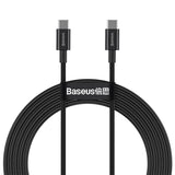 BASEUS KABEL SUPERIOR PD USB-C - USB-C 2,0M CZARNY 100W