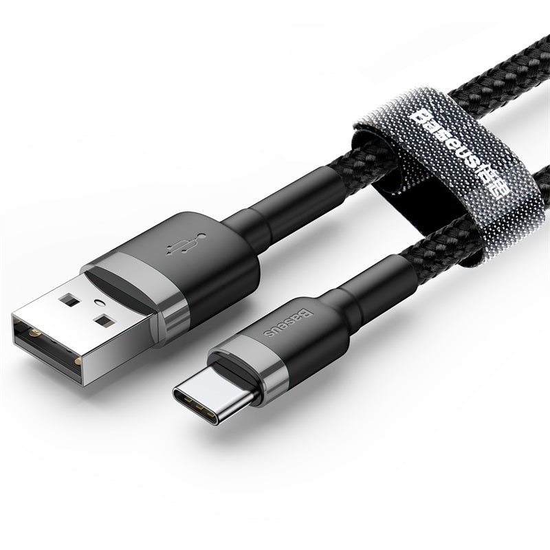 BASEUS KABEL CAFULE USB - USB-C 3M 2A SZARO-CZARNY