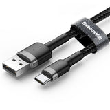 BASEUS KABEL CAFULE USB - USB-C 3M 2A SZARO-CZARNY
