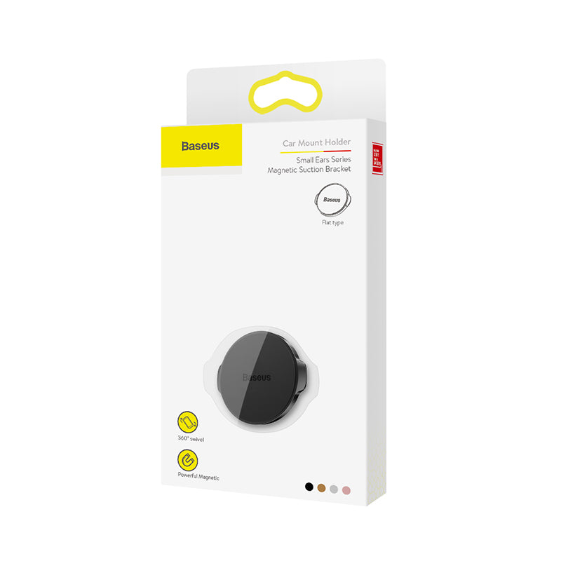 BASEUS UCHWYT SAMOCHODOWY SMALL EARS PŁASKI MAGNETYCZNY CZARNY PRZYKLEJANY