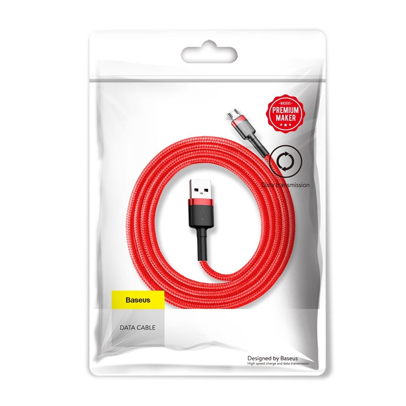 BASEUS KABEL CAFULE USB - MICRO USB 1,0M 2,4A CZERWONY