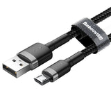 BASEUS KABEL CAFULE USB - MICRO USB 1,0M 2,4A SZARO-CZARNY