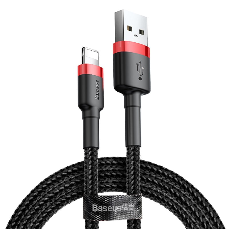 BASEUS KABEL CAFULE USB - LIGHTNING 2,0M 1,5A CZERWONO-CZARNY