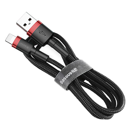 BASEUS KABEL CAFULE USB - LIGHTNING 2,0M 1,5A CZERWONO-CZARNY