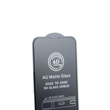 SZKŁO HARTOWANE 6D MATOWE DO IPHONE 15 6,1'' / 16 6,1'' CZARNA RAMKA