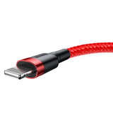 BASEUS KABEL CAFULE USB - LIGHTNING 1,0M 2,4A CZERWONY