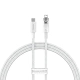 BASEUS KABEL EXPLORER PD USB-C - LIGHTNING 1,0M BIAŁY Z KONTROLĄ TEMPERATURY 20W
