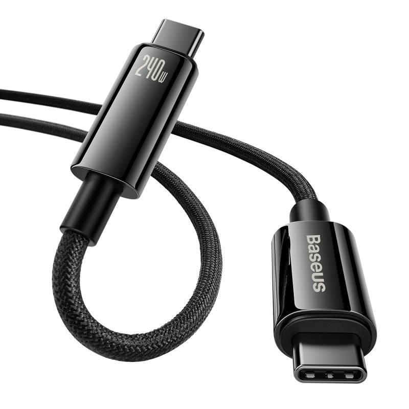 BASEUS KABEL TUNGSTEN PD USB-C - USB-C 3,0M CZARNY 240W