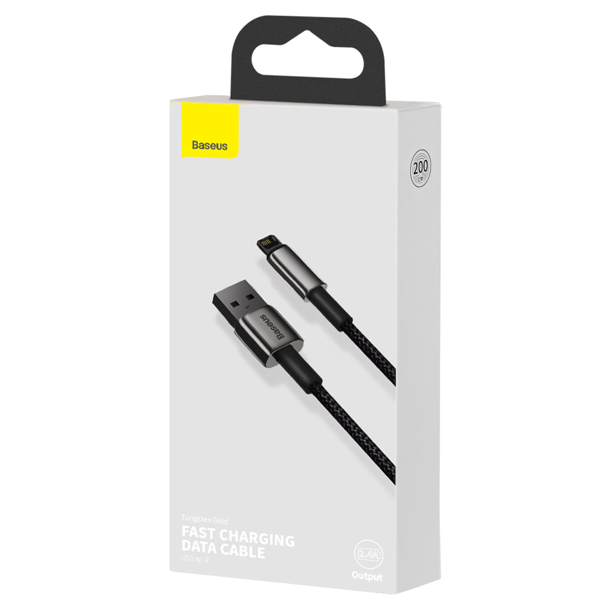 BASEUS KABEL TUNGSTEN USB - LIGHTNING 2,0M 2,4A CZARNY