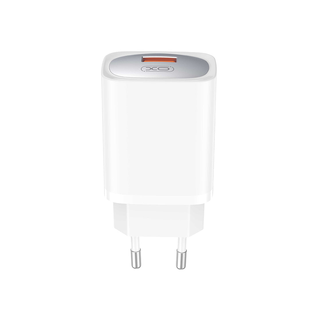 XO ŁADOWARKA SIECIOWA CE19 QC 18W 1X USB BIAŁA + KABEL USB-C