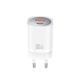 XO ŁADOWARKA SIECIOWA CE21 PD 30W 1X USB-C 1X USB BIAŁA + KABEL USB-C - LIGHTNING