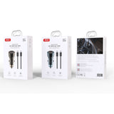 XO ŁADOWARKA SAMOCHODOWA CC60 60W 1X USB 1X USB-C CZARNA + KABEL USB-C - USB-C