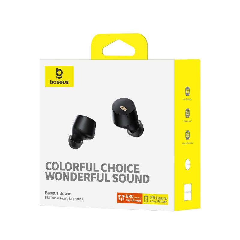 BASEUS SŁUCHAWKI BLUETOOTH BOWIE E18 TRUE WIRELESS EARPHONES CZARNE