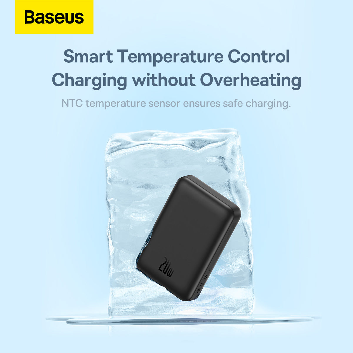 BASEUS POWER BANK MAGNETYCZNY MINI 20W 10000MAH CZARNY