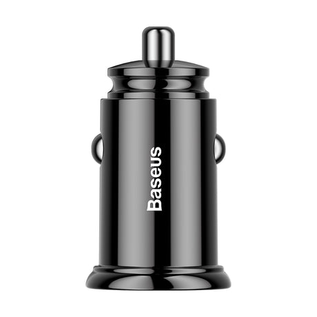 BASEUS ŁADOWARKA SAMOCHODOWA USB-C - USB CZARNA CIRCULAR PLASTIC PD QC 3.0 PPS