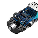 BASEUS ŁADOWARKA SAMOCHODOWA USB-C - USB CZARNA CIRCULAR PLASTIC PD QC 3.0 PPS