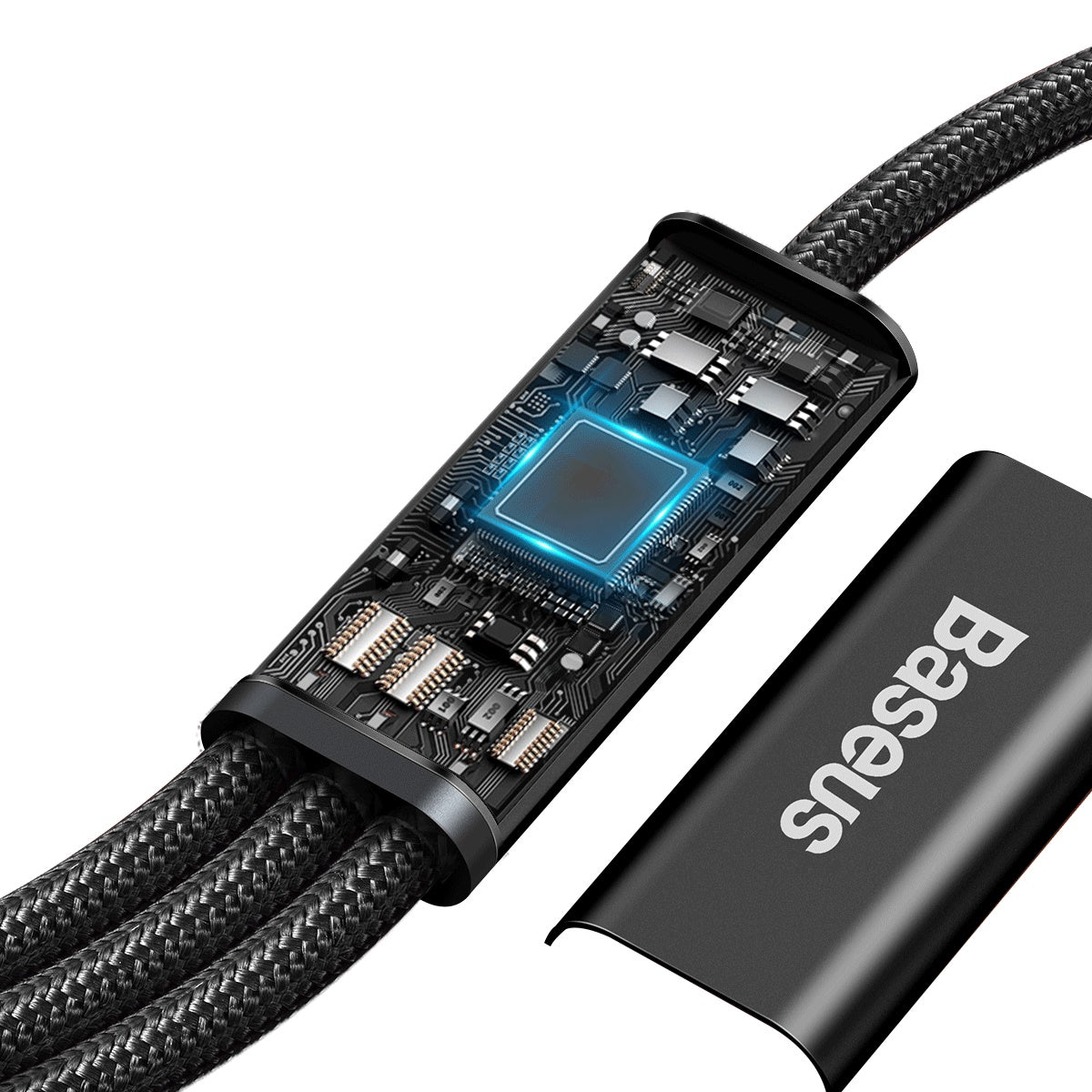 BASEUS KABEL 3W1 RAPID PD USB-C - MICRO USB + LIGHTNING + USB-C 1,5M CZARNY 20W