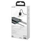 BASEUS KABEL 3W1 RAPID PD USB-C - MICRO USB + LIGHTNING + USB-C 1,5M CZARNY 20W