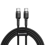 BASEUS KABEL CAFULE PD 2.0 USB-C - USB-C 1,0M 3A SZARO-CZARNY 60W