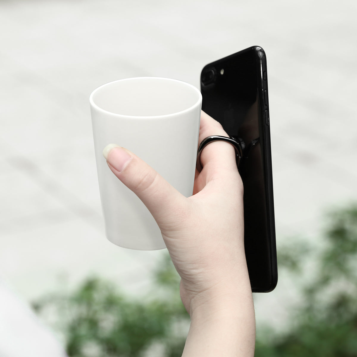 BASEUS UCHWYT NA TELEFON PRIVITY RING BRACKET CZARNY