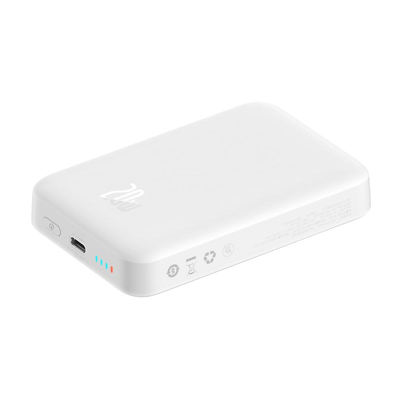 BASEUS POWER BANK MAGNETYCZNY MINI 20W 10000MAH BIAŁY