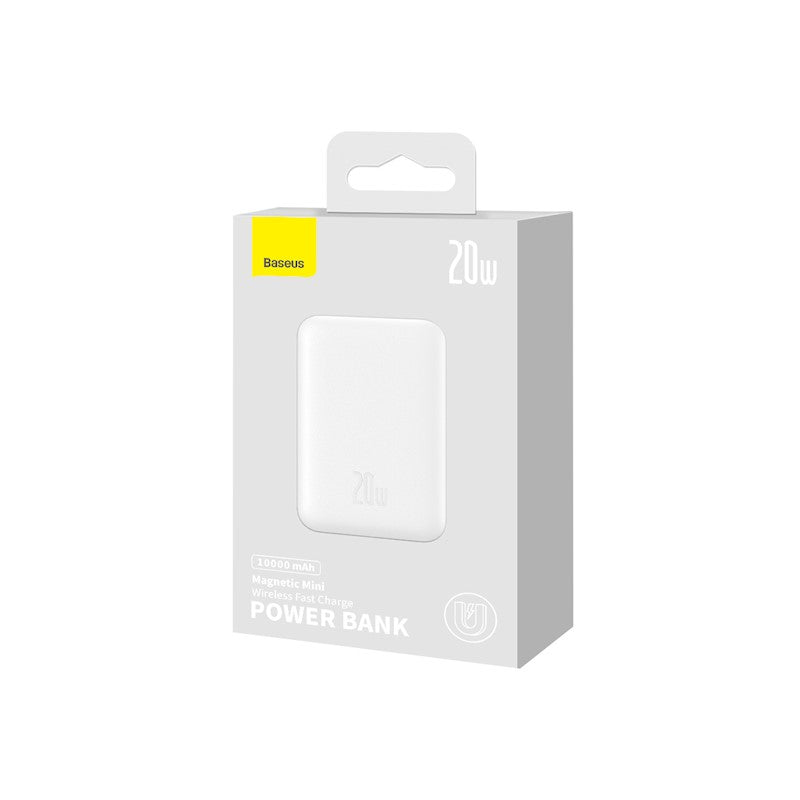 BASEUS POWER BANK MAGNETYCZNY MINI 20W 10000MAH BIAŁY