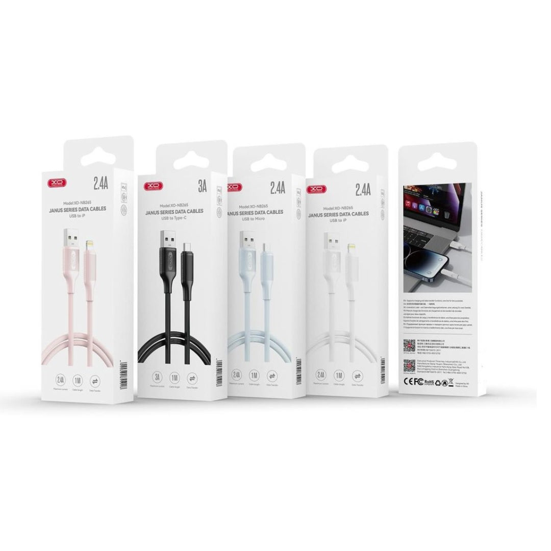 XO KABEL NB265 USB - USB-C 1,0M 3A CZARNY