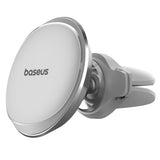 BASEUS UCHWYT SAMOCHODOWY MAGNETYCZNY Z KLIPSEM NA KABEL SREBRNY NEW2 DO KRATKI