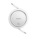 BASEUS KABEL FREE2DRAW MINI USB-C - USB-C 1,0M 100W BIAŁY ZWIJANY