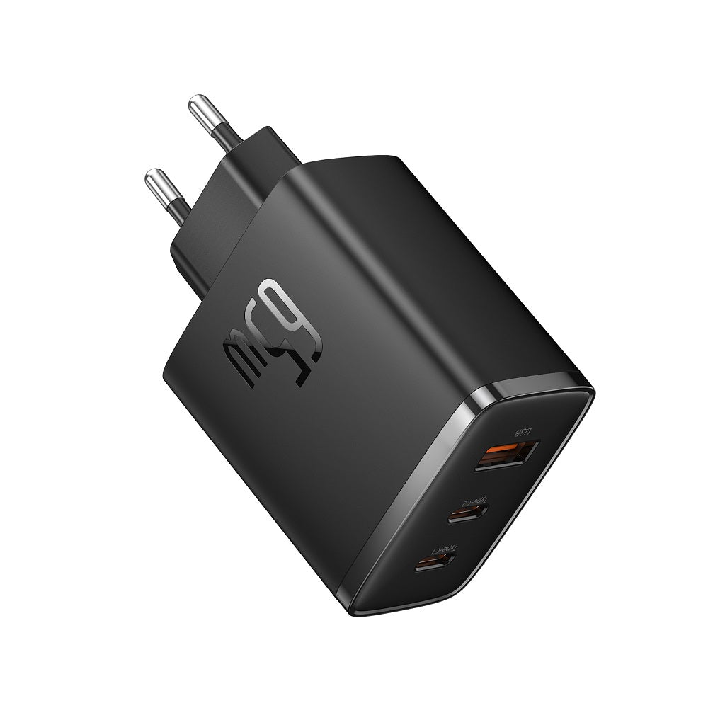 BASEUS ŁADOWARKA SIECIOWA CUBE PRO PD 65W 2X USB-C 1X USB CZARNA