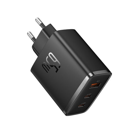 BASEUS ŁADOWARKA SIECIOWA CUBE PRO PD 65W 2X USB-C 1X USB CZARNA