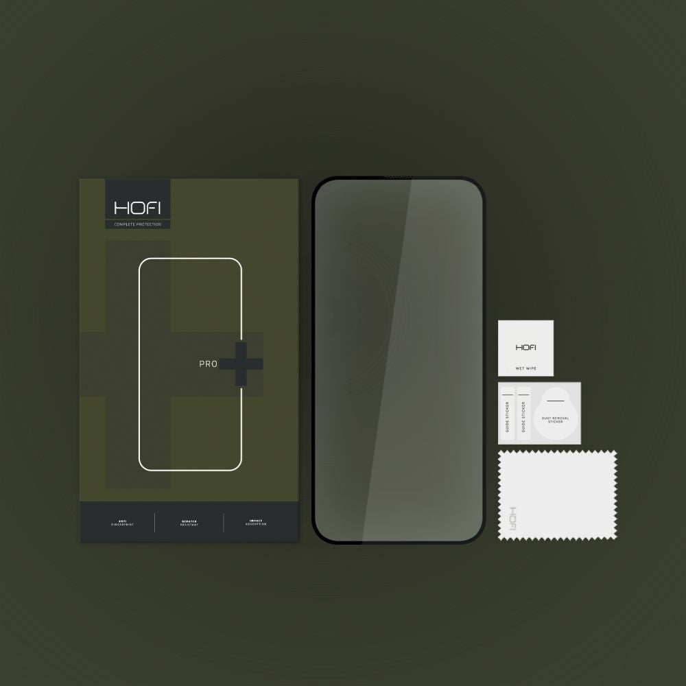 SZKŁO HARTOWANE HOFI GLASS PRO+ IPHONE 15 PRO MAX BLACK CZARNA RAMKA