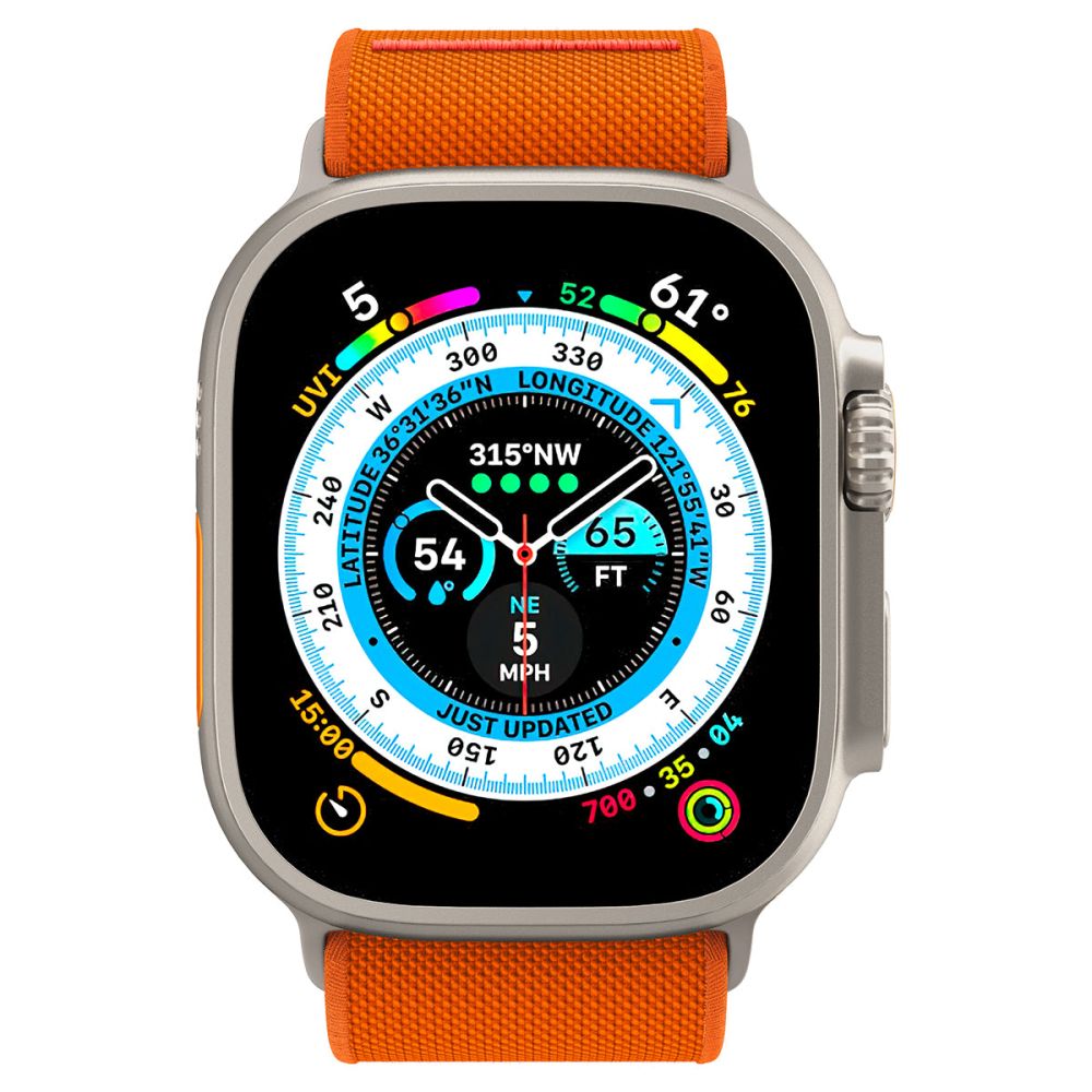 PASEK SPIGEN FIT LITE ULTRA APPLE WATCH 6 / 7 / 8 / 9 / 10 / SE / ULTRA 1 / 2 (44 / 45 / 46 / 49 MM) ORANGE POMARAŃCZOWY
