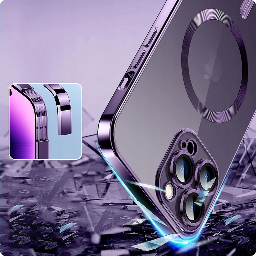 ETUI TECH-PROTECT MAGSHINE MAGSAFE IPHONE 15 PRO ZŁOTE