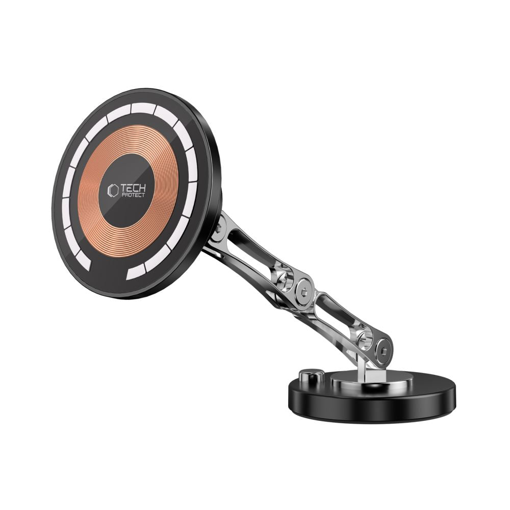 UCHWYT SAMOCHODOWY NA KOKPIT Z ŁADOWANIEM INDUKCYJNYM TECH-PROTECT MM15W-V8 MAGNETIC MAGSAFE WIRELESS CHARGER 15W CZARNY