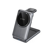 ŁADOWARKA INDUKCYJNA 3W1 TECH-PROTECT QI15W-A42 3IN1 MAGNETIC MAGSAFE WIRELESS CHARGER SZARA