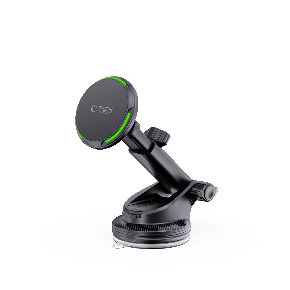 UCHWYT SAMOCHODOWY DO KRATKI, KOKPIT I SZYBĘ Z ŁADOWANIEM INDUKCYJNYM TECH-PROTECT MM15W-V7 QI2 MAGNETIC MAGSAFE WIRELESS CHARGER 15W CZARNY