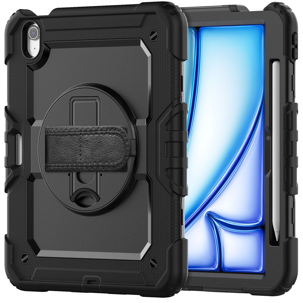 ETUI TECH-PROTECT SOLID360 IPAD AIR 11” 6 / 7 / 2024-2025 CZARNE