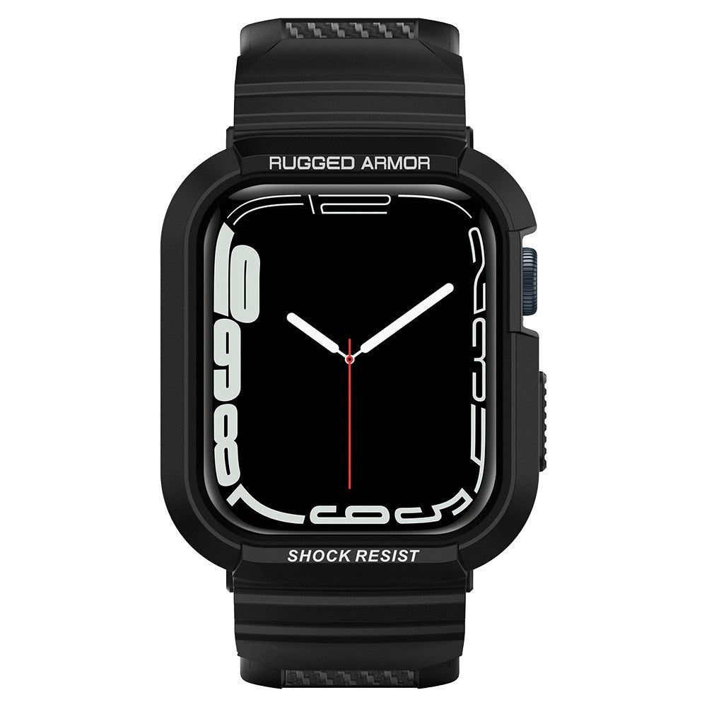 PASEK SPIGEN RUGGED ARMOR ”PRO” APPLE WATCH 4 / 5 / 6 / 7 / 8 / 9 / SE (44 / 45 MM) CZARNY