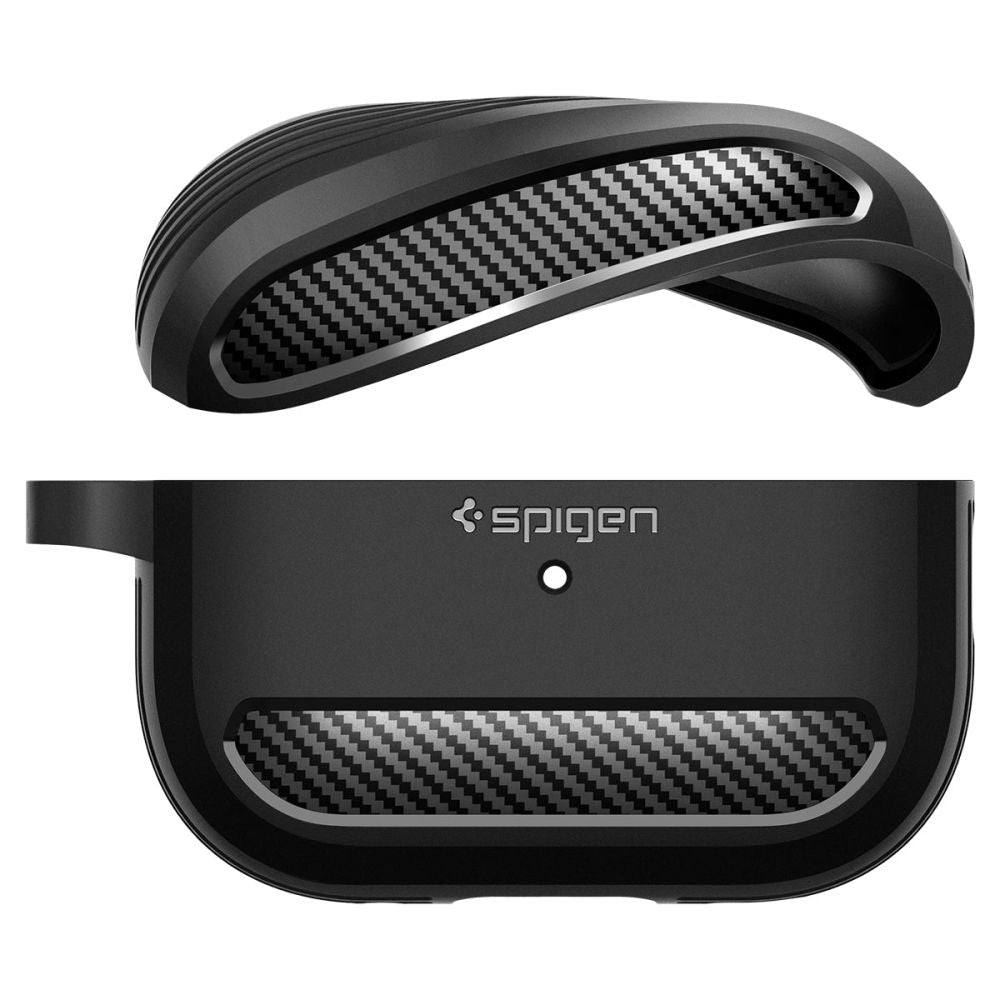 ETUI NA SŁUCHAWKI SPIGEN RUGGED ARMOR APPLE AIRPODS PRO 1 / 2 CZARNE