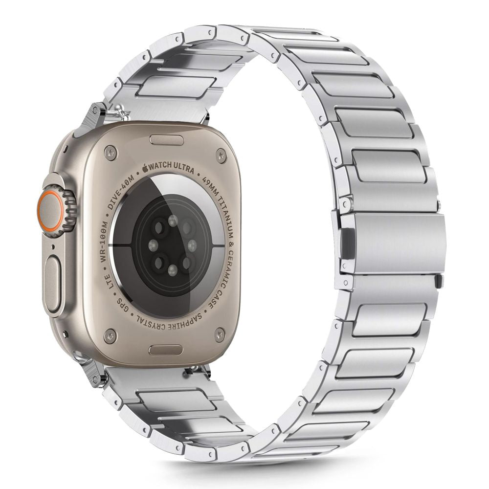 TECH-PROTECT STAINLESS CLASSIC APPLE WATCH 6 / 7 / 8 / 9 / 10 / SE / ULTRA 1 / 2 (44 / 45 / 46 / 49 MM) SILVER SREBRNY