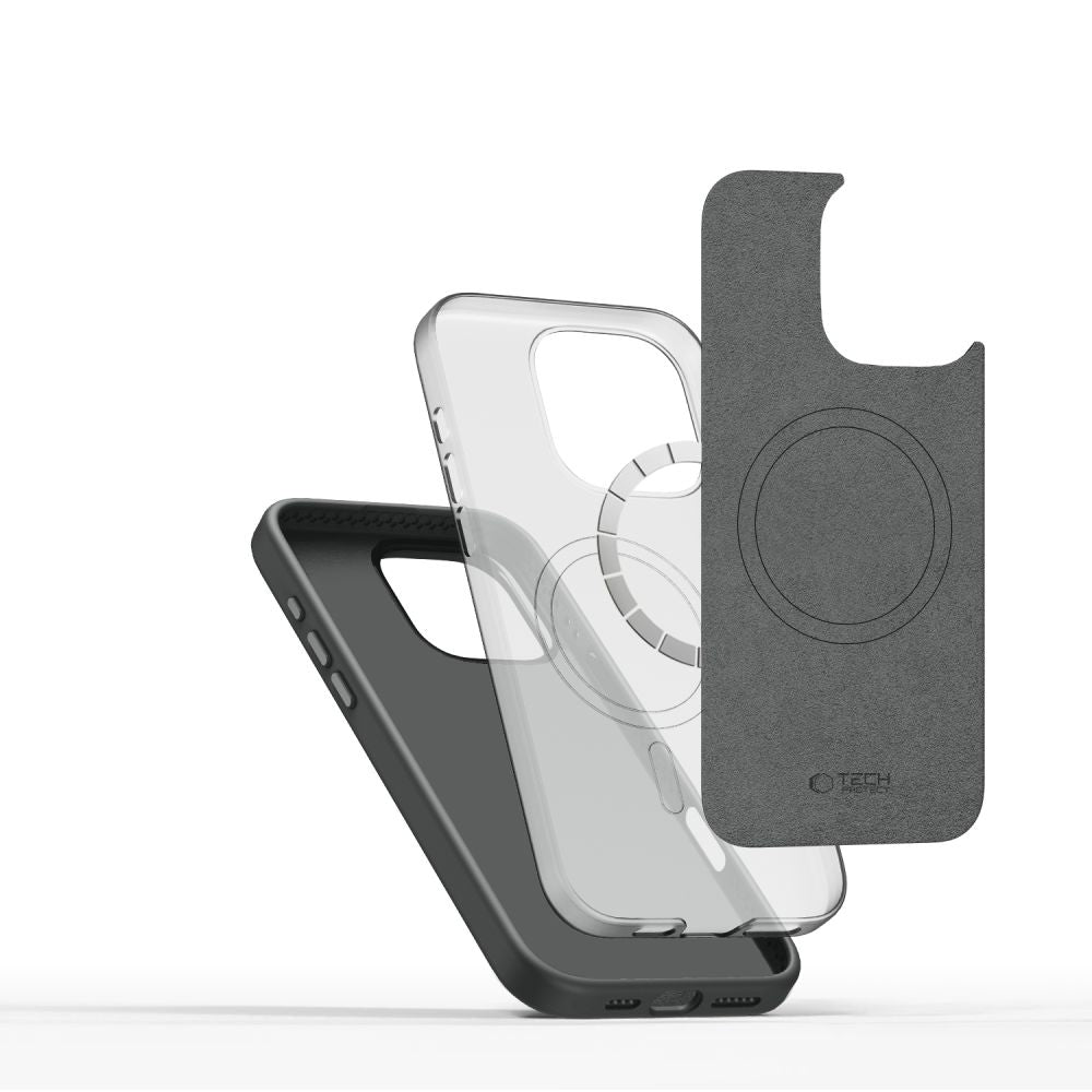 ETUI TECH-PROTECT SILICONE PURE MAGSAFE IPHONE 16 PRO MAX SZARY