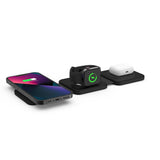 ŁADOWARKA INDUKCYJNA 3W1 TECH-PROTECT QI15W-A24 MAGNETIC MAGSAFE WIRELESS CHARGER CZARNA