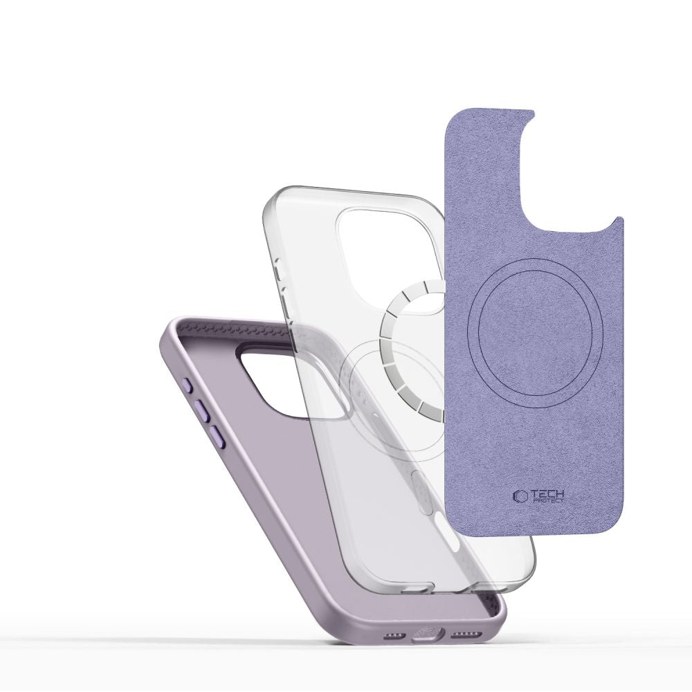ETUI TECH-PROTECT SILICONE PURE MAGSAFE IPHONE 16 PRO FIOLETOWY