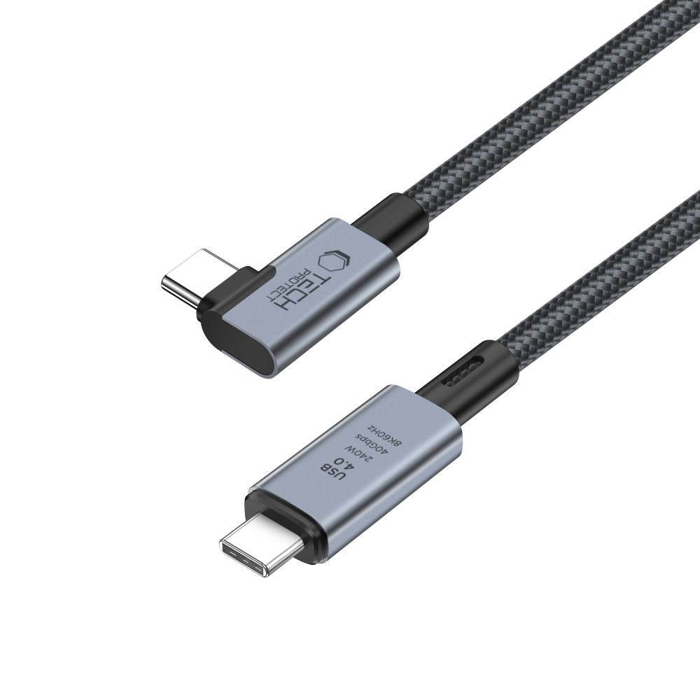 KABEL TECH-PROTECT ULTRABOOST MAX ”L” USB 4.0 8K 40GBPS TYPE-C CABLE PD240W 150CM SZARY