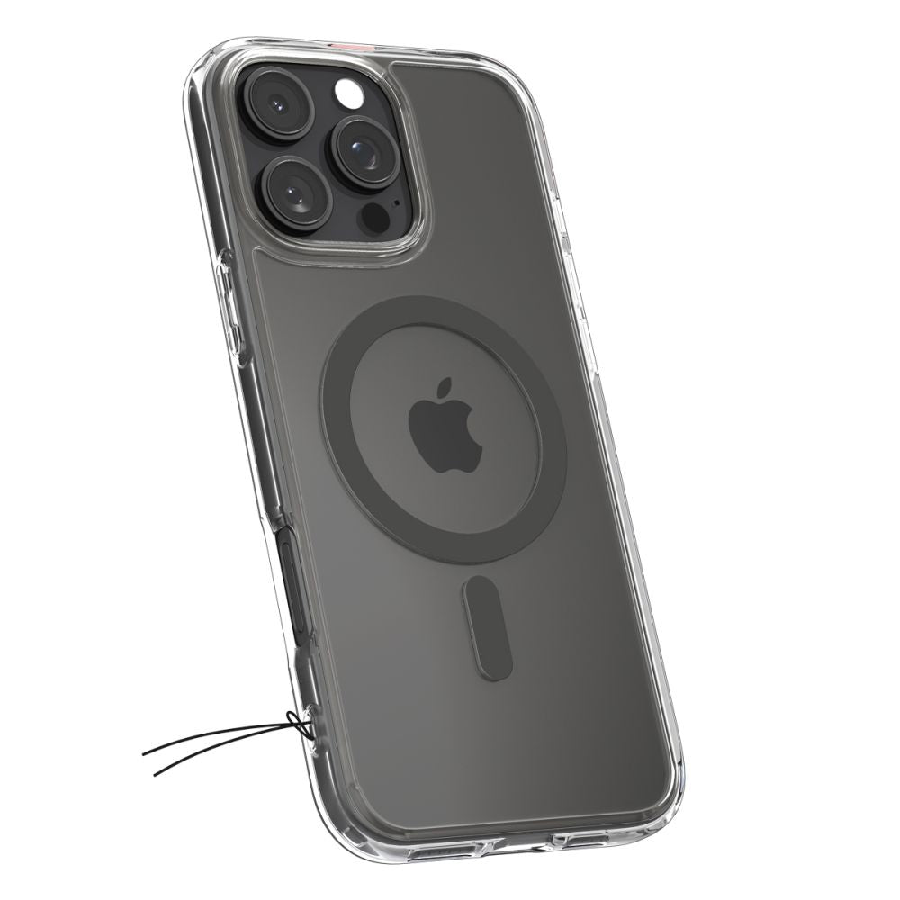 ETUI SPIGEN ULTRA HYBRID MAG MAGSAFE IPHONE 16 PRO TRANSPARETNO GRAFITOWE