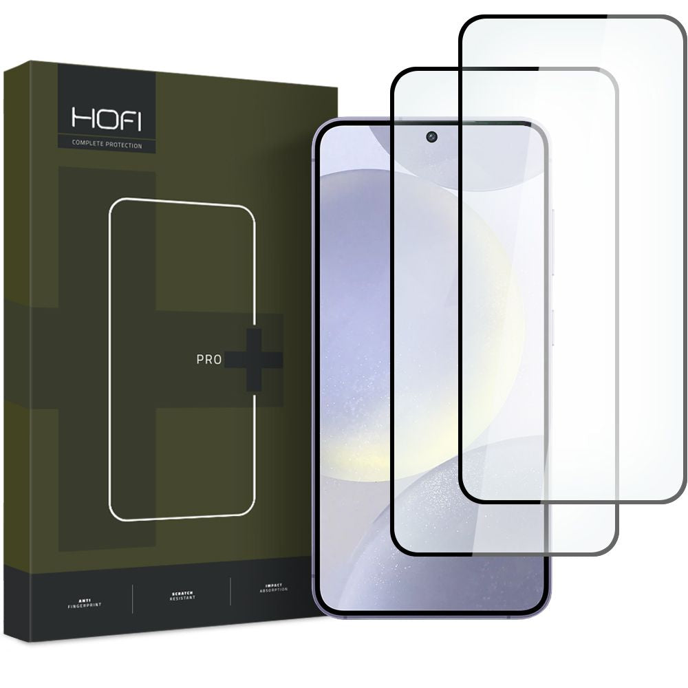 SZKŁO HARTOWANE HOFI GLASS PRO+ 2-PACK SAMSUNG GALAXY S24 CZARNA RAMKA